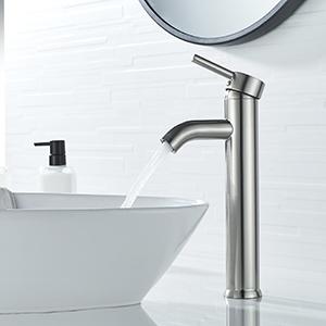 brushed nickel bathroom faucets