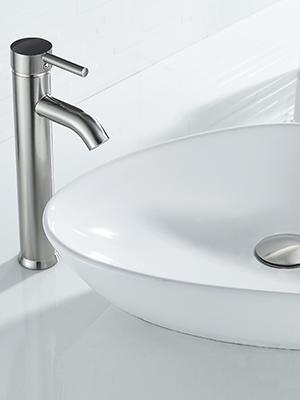 vessel sink faucet brushed nickel