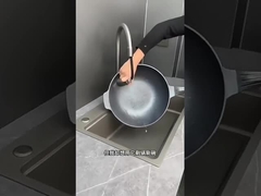 ก๊อกน้ำอ่างล้างจานสแตนเลสแบบจับเดี่ยวพร้อมเครื่องพ่นสารเคมีแบบดึงลงแปรงนิกเกิล