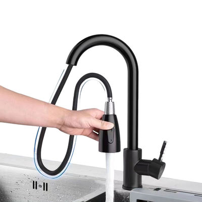 Zinc Alloy Pull Out Sink Faucet Telescopic Kitchen Tap 360 Degree Rotatable