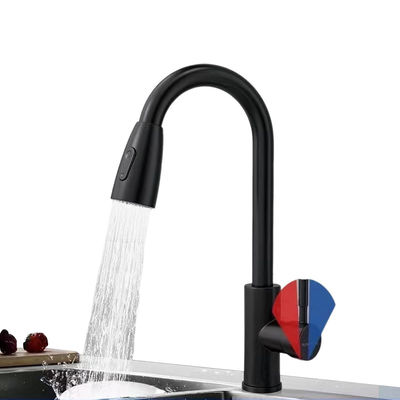 Zinc Alloy Pull Out Sink Faucet Telescopic Kitchen Tap 360 Degree Rotatable