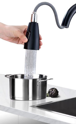 Vertical 360° Rotation Pull Gooseneck Sink Faucet Antirust For Bathroom