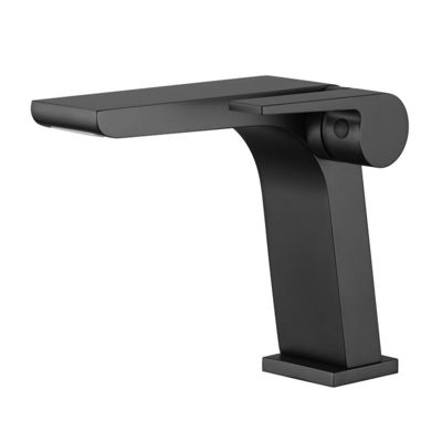 Wall Mounted Cuprum Kitchen Faucet Tap Black Chrome Hot And Cold 1.1KG