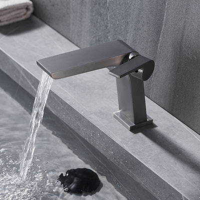 Wall Mounted Cuprum Kitchen Faucet Tap Black Chrome Hot And Cold 1.1KG