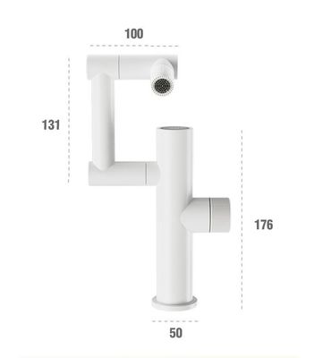 Antisplash Rotating Basin Kitchen Faucet Tap LED Digital Auger Type