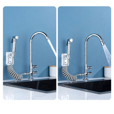 Multifunctional Sink Widespread Kitchen Faucet with ‎Gooseneck Spring