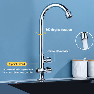 Multifunctional Sink Widespread Kitchen Faucet with ‎Gooseneck Spring