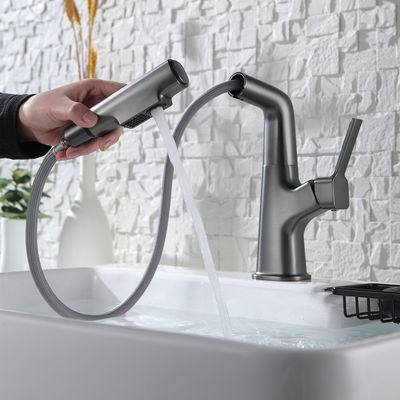 1.6KG Wiredrawing Copper Kitchen Faucet Tap For Bathroom Wash Basin Hot And Cold Water