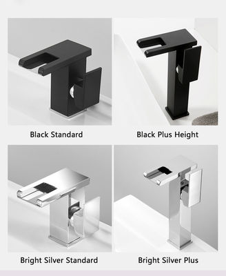 ODM Wash Basin Cabinet Waterfall Bath Faucet LED Light For Bathroom 4mm