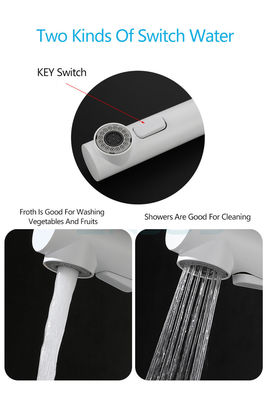 Faucon de salle de bain pivotant rotatif de 4 pouces tout en cuivre blanc électroplaté Finition
