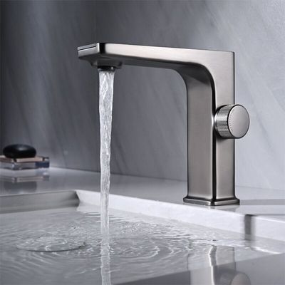 Modern Nickel Bathroom Vanity Faucet Single Hole With Drain ‎5Inch