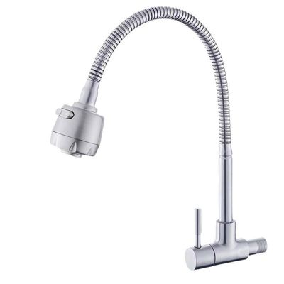 SUS304 Gooseneck Kitchen Faucet Bathroom Extendable Sink Faucet with Sprayer