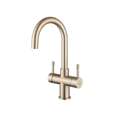 360 Rotatable Head Kitchen Faucet Tap Instant Hot Water Tap Gold 304 Cuprum