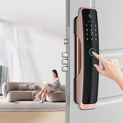 Graffiti Biometric Fingerprint Wifi Keyless Door Lock Cat'S Eye Monitoring