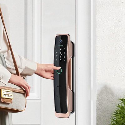 Graffiti Biometric Fingerprint Wifi Keyless Door Lock Cat'S Eye Monitoring