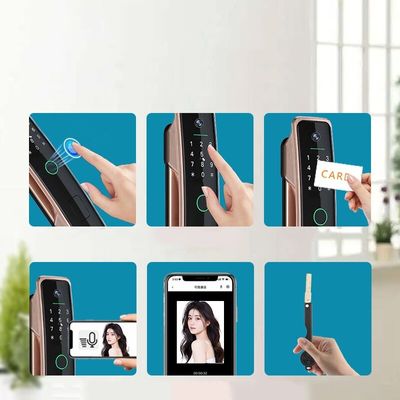 Graffiti Biometric Fingerprint Wifi Keyless Door Lock Cat'S Eye Monitoring