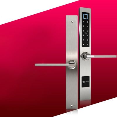 Aluminum Alloy Biometric Smart Fingerprint Door Lock Card Swiping 2in1