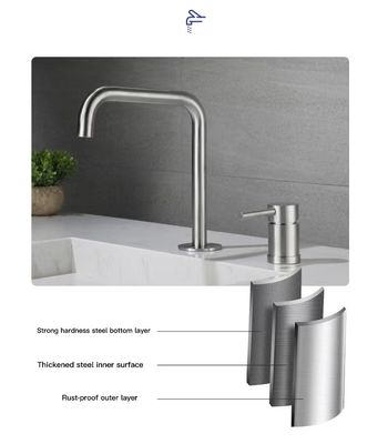 Anti Corrosion Bathroom SUS304 Stainless Steel Faucet Tap Concealed Ceramic Spool