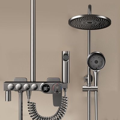 Gunmetal Bathroom Aluminum Shower Head All Copper OEM