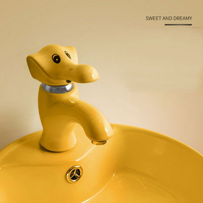 Kindergarten Elephant Bathroom Faucet Tap Ceramic For Children's Washbasin Sink custom