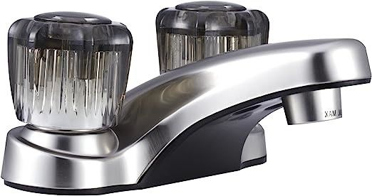 Lightweight Acrylic RV Bathroom Faucet Brushed Nickel Bathroom Taps
