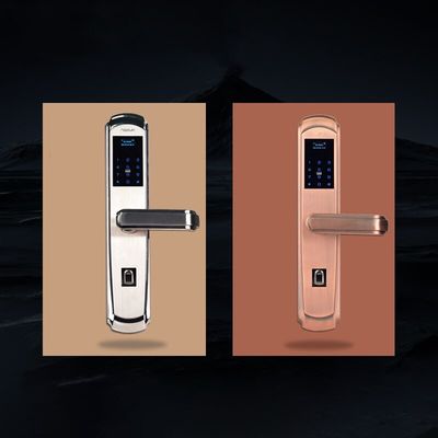 Semi Automatic Glass Smart Fingerprint Door Lock C-Level NFC Code