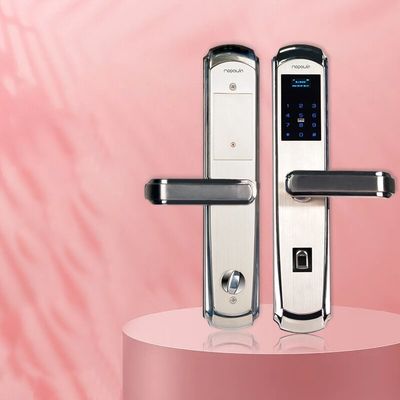 Semi Automatic Glass Smart Fingerprint Door Lock C-Level NFC Code