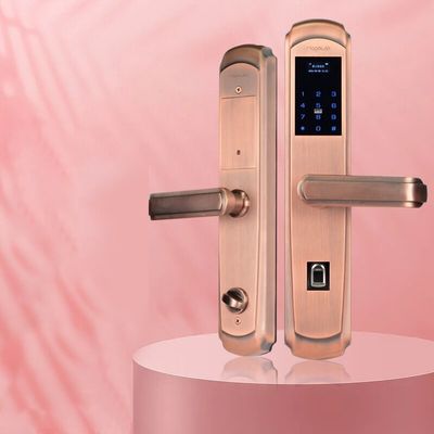 Semi Automatic Glass Smart Fingerprint Door Lock C-Level NFC Code