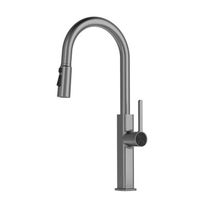 Dapur Gooseneck Tarik Keran wastafel Air Panas Dan Dingin Antisprash