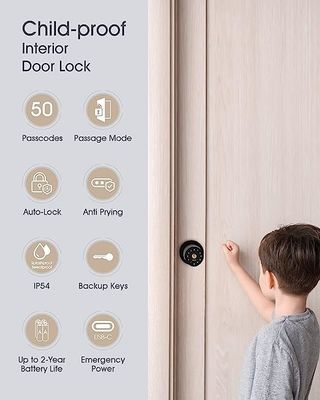 Childproof Cam Smart Fingerprint Door Lock For Bedroom Apartment Office Security