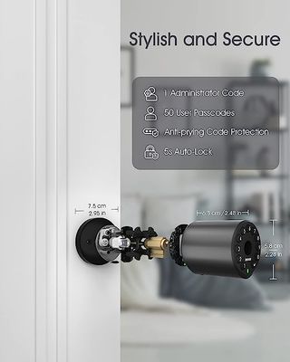 Childproof Cam Smart Fingerprint Door Lock For Bedroom Apartment Office Security