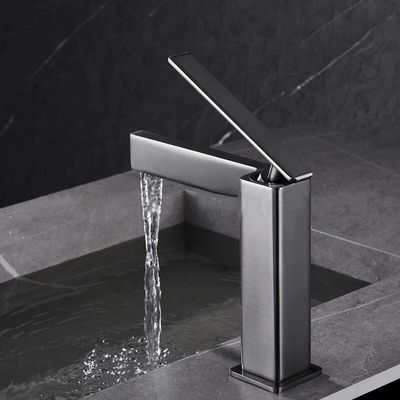 Wash Basin Sensor Gunmetal Bathroom Taps Faucet Single Hole ODM