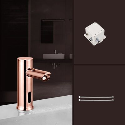 OEM capteur d'induction évier robinet de salle de bain robinet automatique refroidissement unique or rose