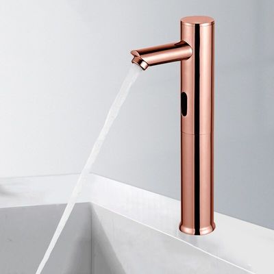 OEM capteur d'induction évier robinet de salle de bain robinet automatique refroidissement unique or rose