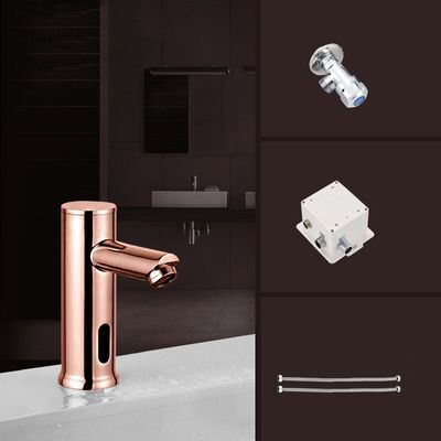 OEM capteur d'induction évier robinet de salle de bain robinet automatique refroidissement unique or rose