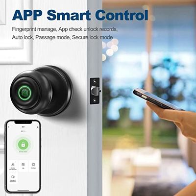 Electronic Fingerprint Biometric Security Door Lock For Bedroom Apartment