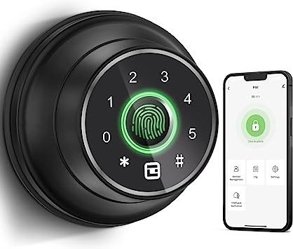 Biometric Wifi Keyless Door Lock Fingerprint Smart With Keypad Aluminium