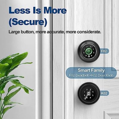 Biometric Wifi Keyless Door Lock Fingerprint Smart With Keypad Aluminium