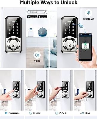 7-In-1 WiFi Touchpad Deadbolt Keyless Interior Door Lock