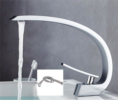 Washbasin Zinc Alloy Faucet Curved Basin Taps All Copper For Bathroom Counter