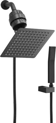ODM 8″ Square Zinc Shower Head Filtered Showerhead With Brass Handheld