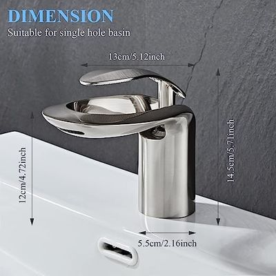 Air Terjun Bulat Keran Kamar Mandi Untuk Vanity Toilet