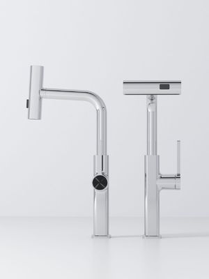 Motion Sensor Waterfall Zinc Alloy Faucet Digital Display For Kitchen Multifunctional