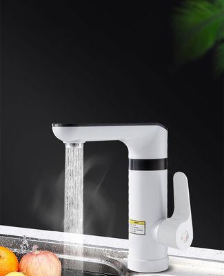 White Cold And Hot Electronic Bathroom Faucet Tap Anti Splash 150L