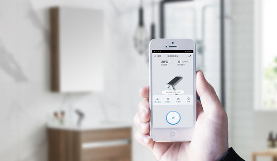 Smart Deck Mont Watersense robinet de salle de bain chrome brossé robinets avec affichage numérique