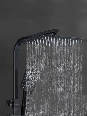 Thermostatic Pressurized Aluminum Shower Head Mixer Taps Rain Nozzle For Bathroom