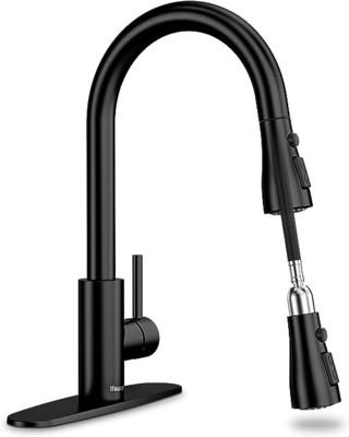 Swivel Spout Kitchen Faucet Tap With Pull Down Sprayer Brushed Nickel