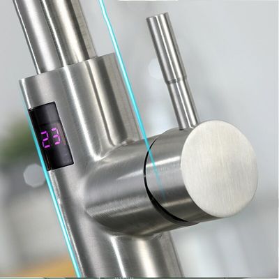 Infrared Sensor Gooseneck Zinc Alloy Faucet Untuk Dapur Smart Non Contact