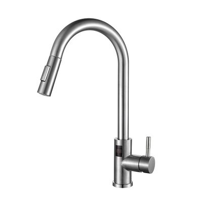 Infrared Sensor Gooseneck Zinc Alloy Faucet Untuk Dapur Smart Non Contact