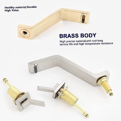 2 Handle Widespread Bathroom Faucet Tap For 3 Holes Solid Brass 8 Inch Waterfall